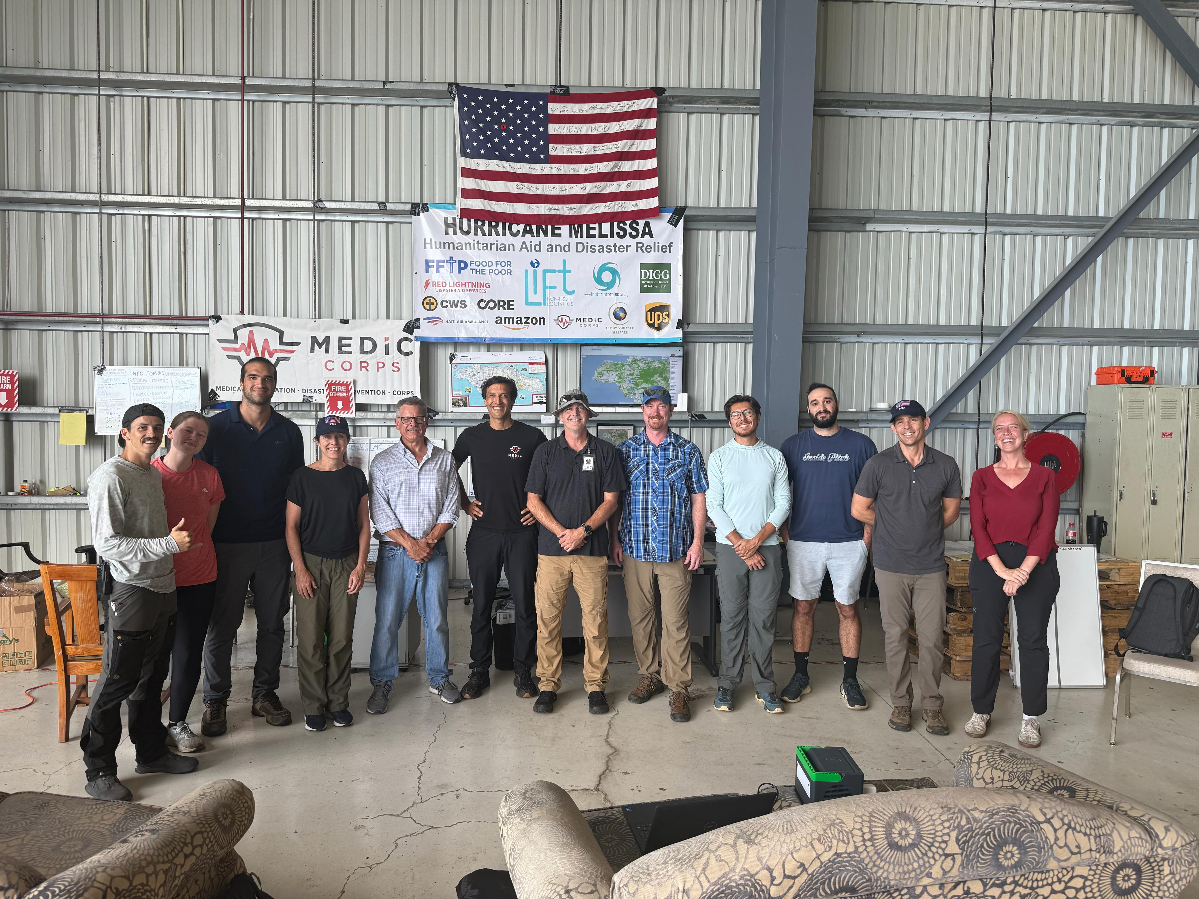 Operation One Love team during Hurricane Melissa relief efforts